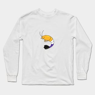 Pride Shrimp Non-Binary Long Sleeve T-Shirt